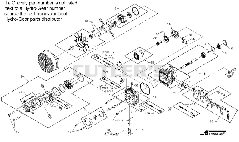 Hydro-Gear Hydrostatic Pump - Right Side
