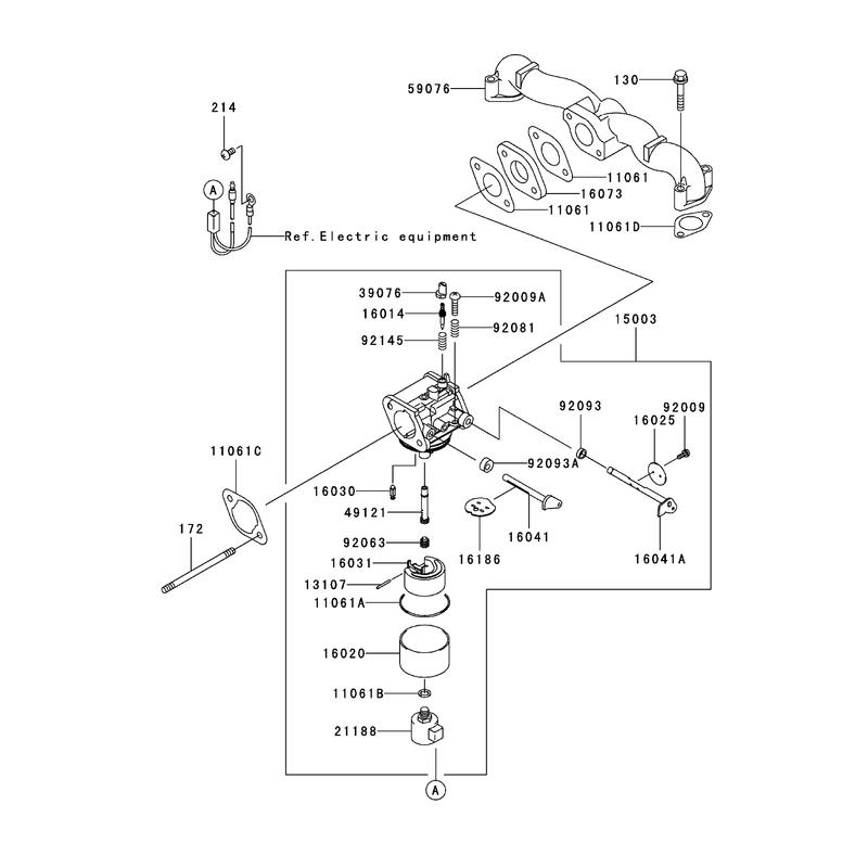 Carburetor Assembly Kawasaki FH580V-AS29