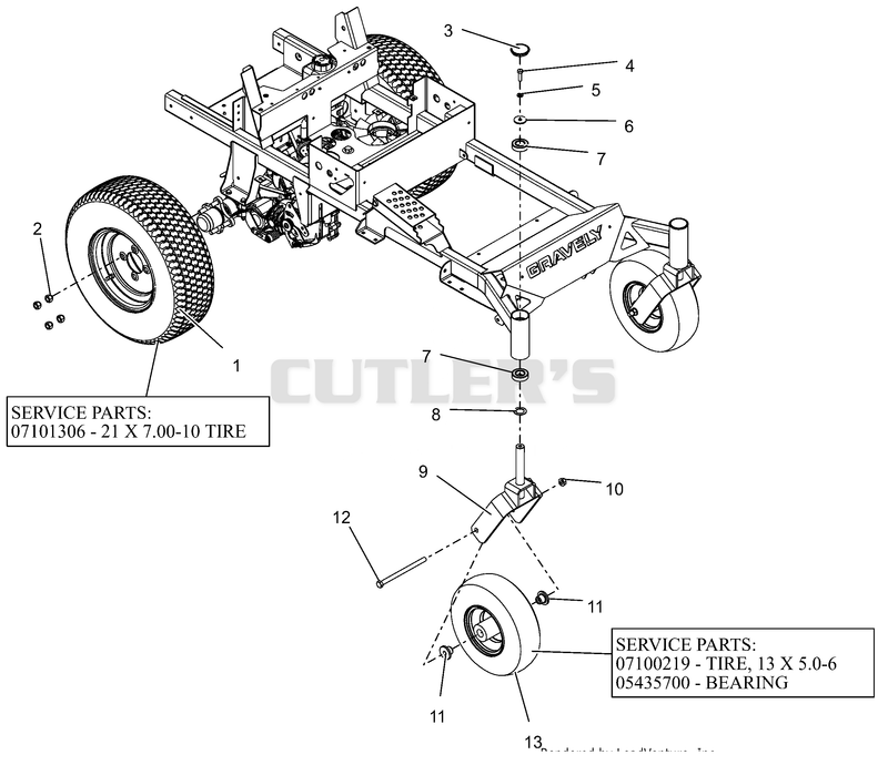 Casters And Wheels - 34"