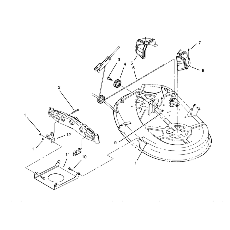 Cable and Cover Assembly 38in Cutting Unit