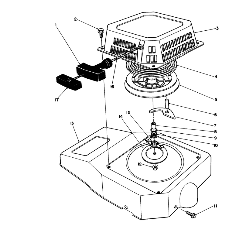 Recoil Assembly (engine Model No. Vmh7-4)