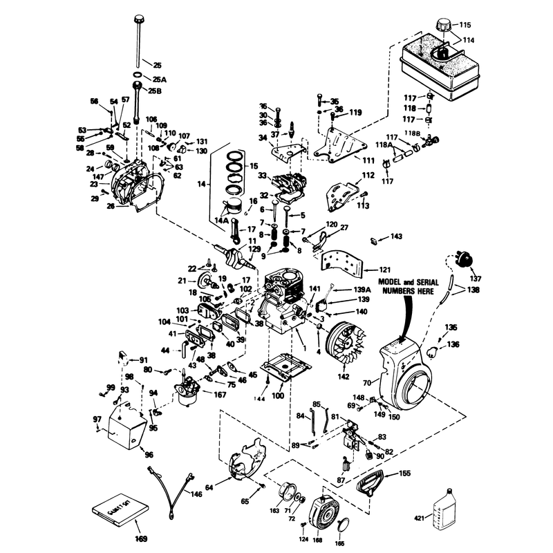 Engine Tecumseh Model Hsk70-130282r