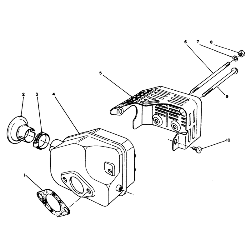 Muffler Assembly Engine Model No 47pj8