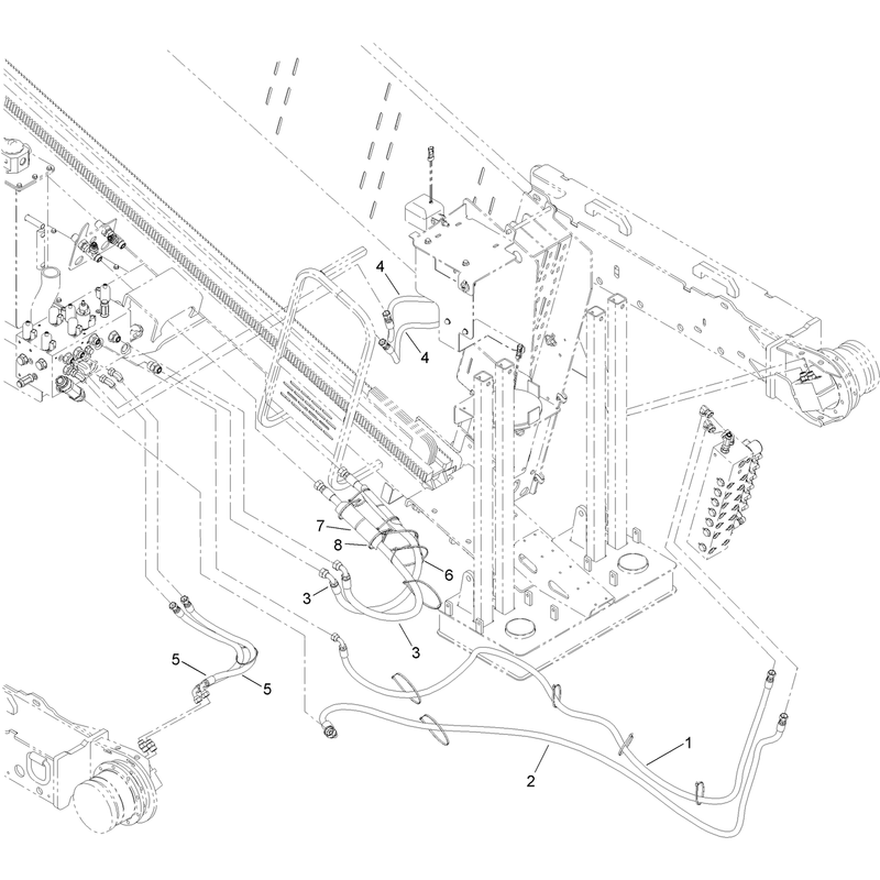 Main Frame Hydraulic Hose Assembly No 2