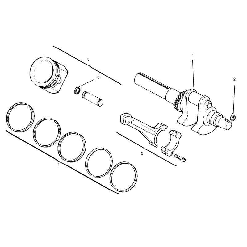 Crankshaft Piston and Rings