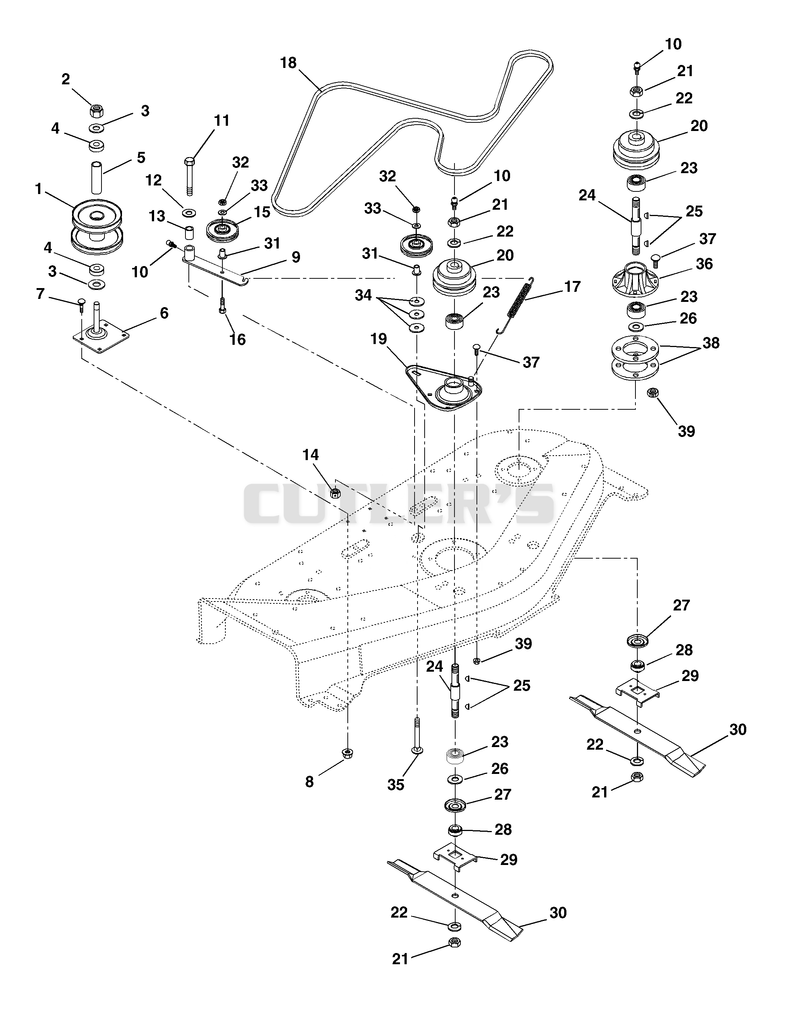 48" Mower Spindles