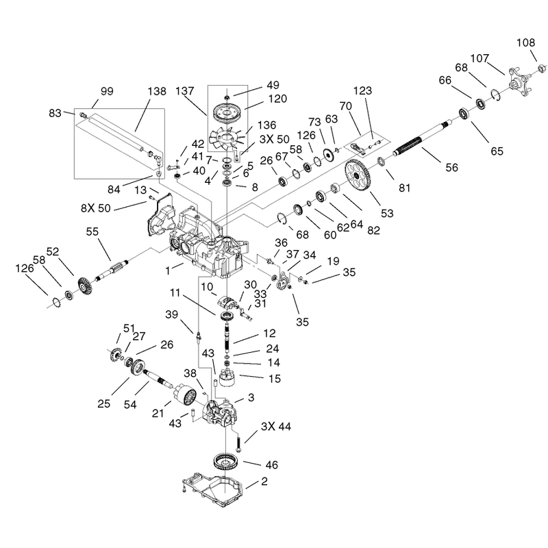 Left Hand Hydro Transaxle Assembly No 100-7361