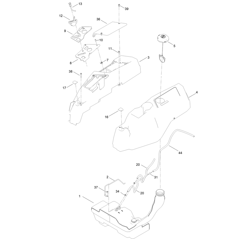 Body Styling and Fuel Tank Assembly