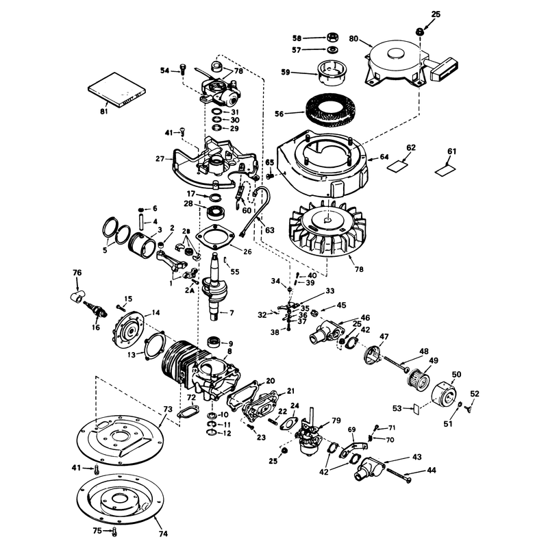 Engine Tecumseh Model No Av 600-660
