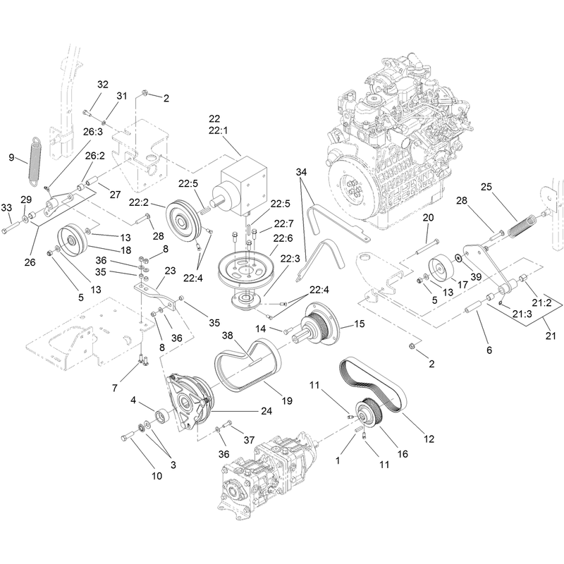 Gearbox Clutch and Pulley Assembly