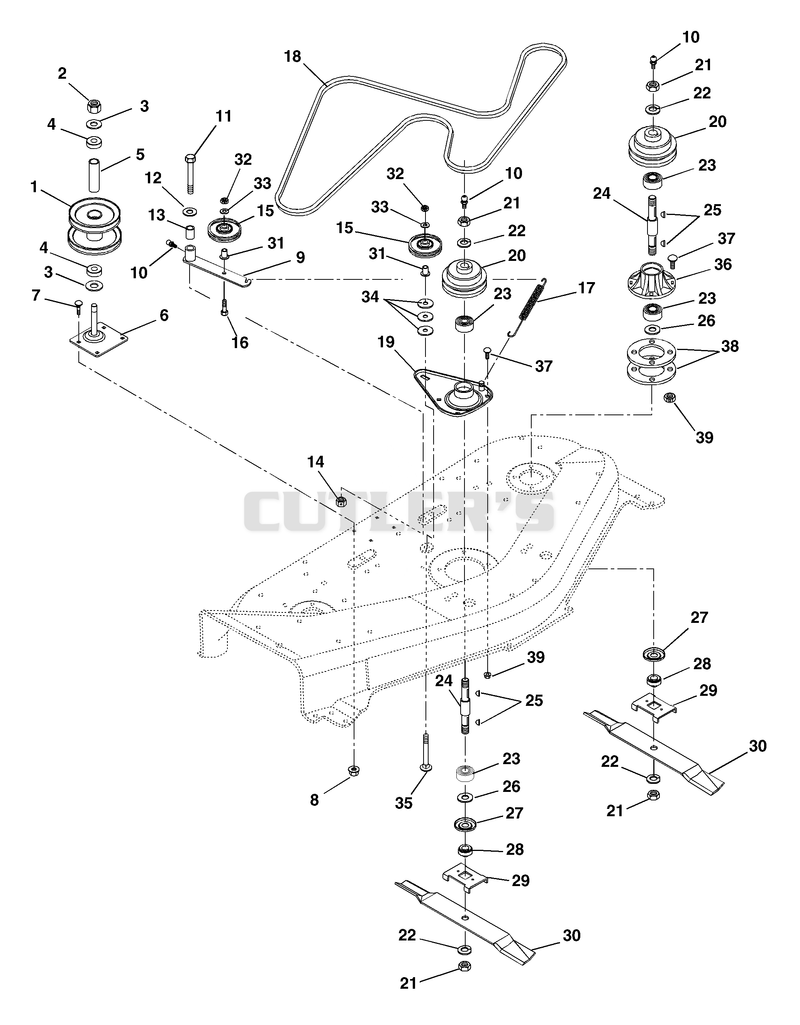 Mower Spindles - 48"