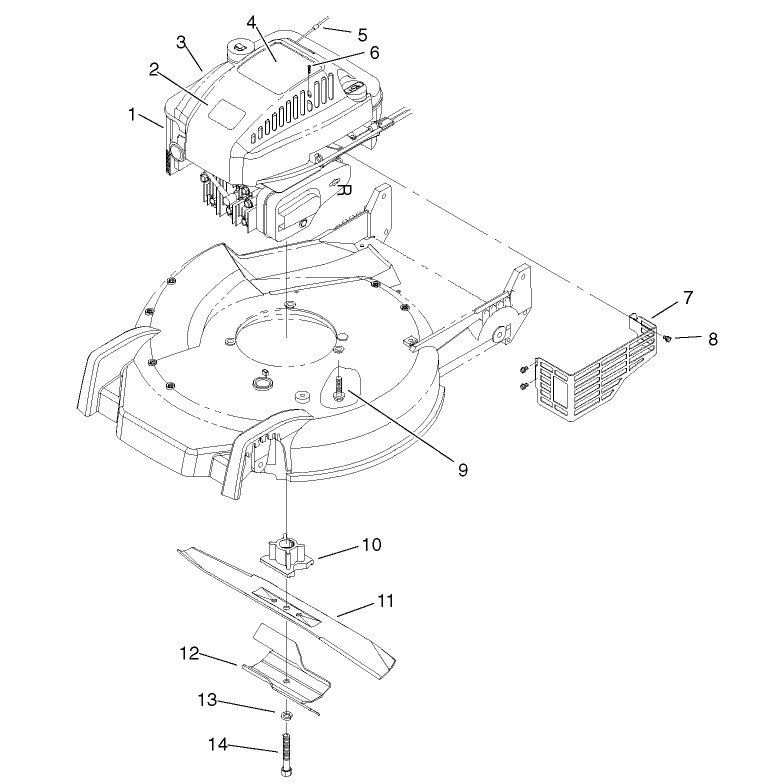Engine and Blade Assembly