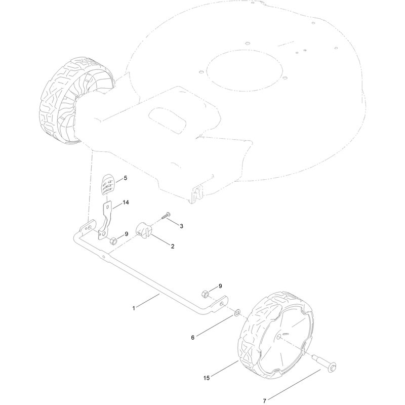Front Wheel and Height of Cut Assembly