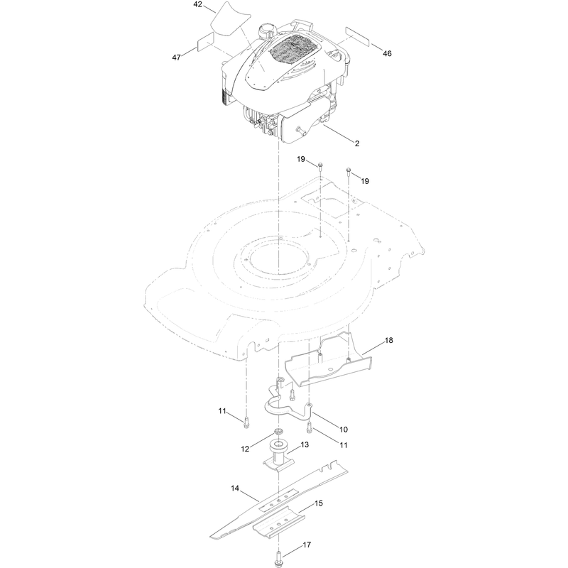 Engine and Blade Assembly