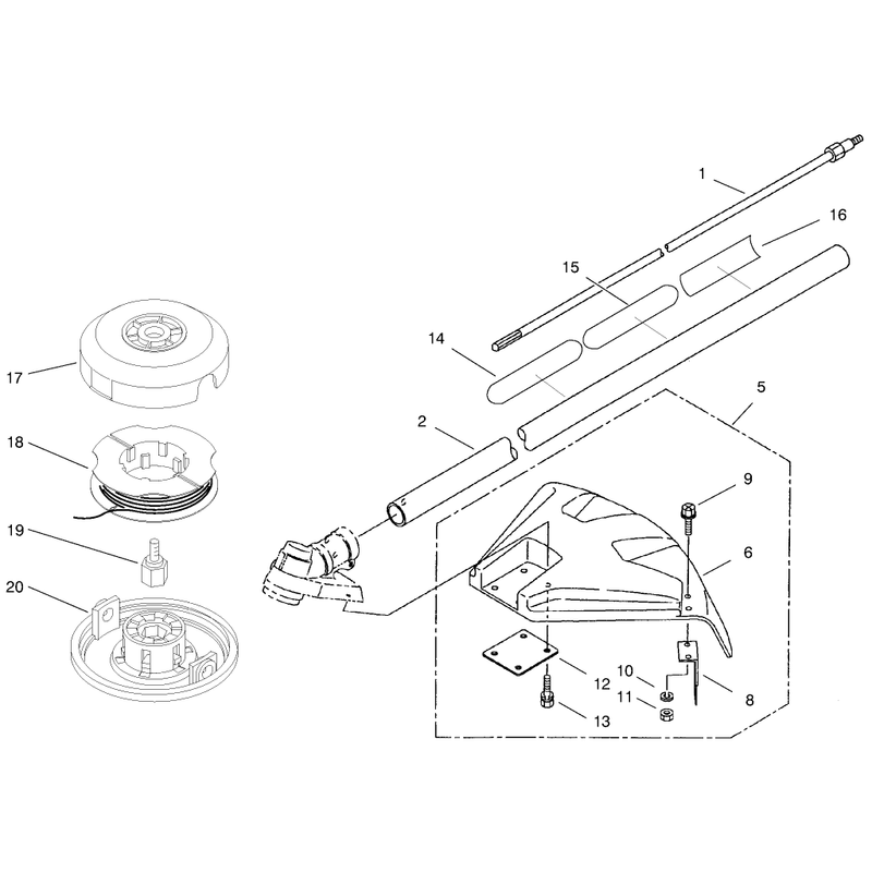 Head, Shaft And Shield Assembly