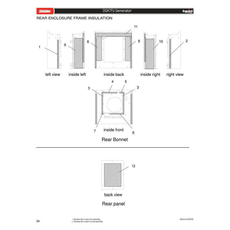 REAR ENCLOSURE FRAME INSULATION