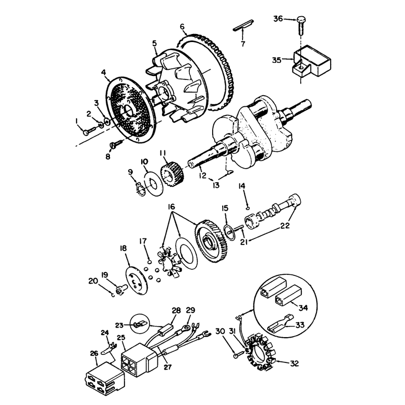 Blower & Crankshaft-Onan P220g Type I/10808d