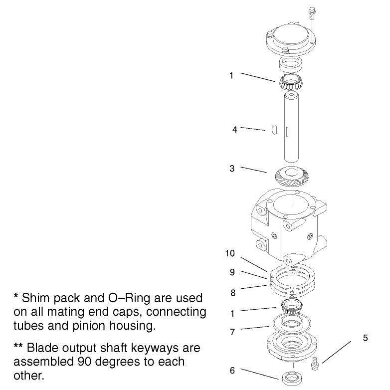 Lefthand Shaft Service Assembly No 100-7754