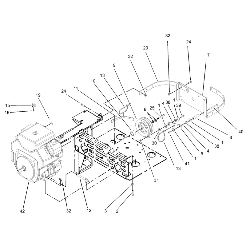 Engine and Clutch Assembly