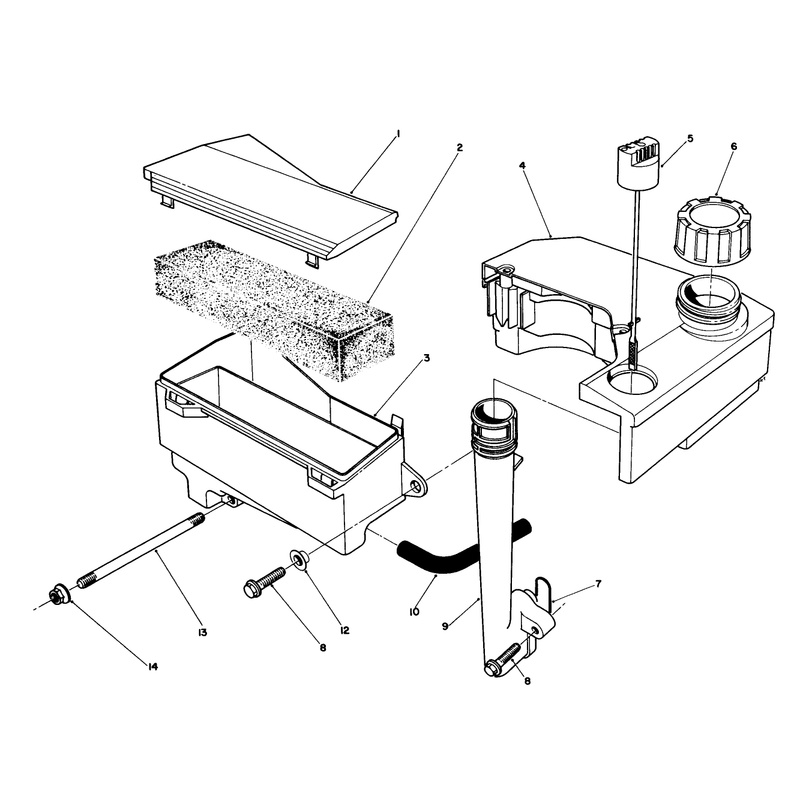 Air Cleaner and Fuel Tank Assembly