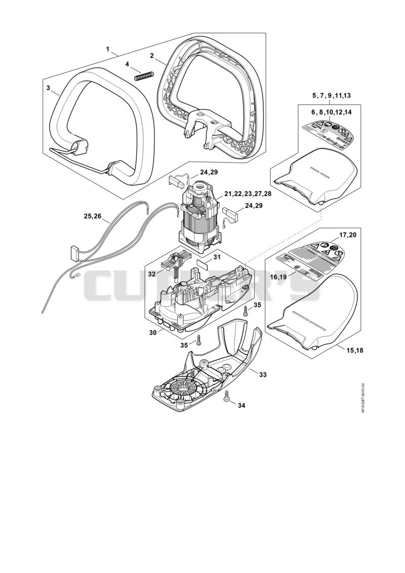 Loop handle, Electric motor, Gear housing