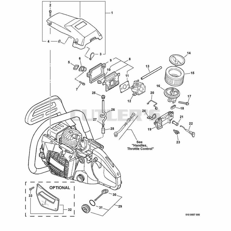 Cylinder Cover, Intake, Fuel System, Ignition Switch