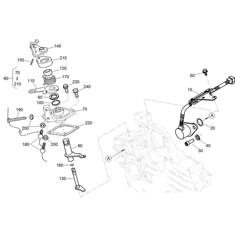 Stop Solenoid and Speed Control Plate Assembly