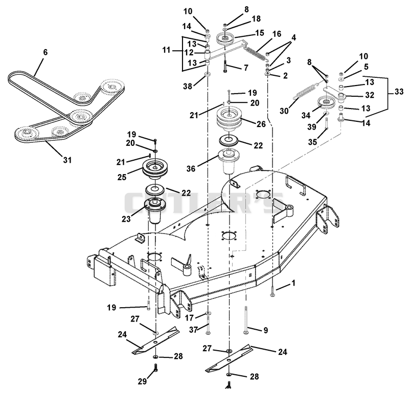 48" And 52" Belts, Idlers And Blades