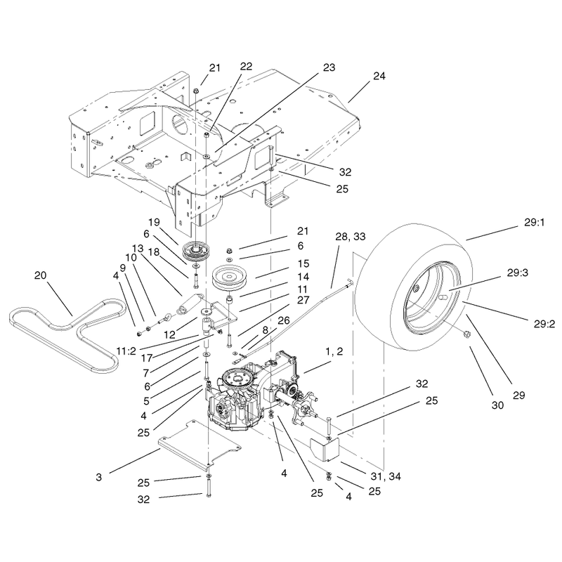 Hydro and Belt Drive Assembly