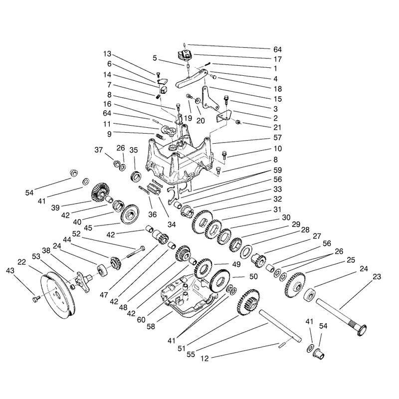 TRACTION GEARCASE ASSEMBLY NO. 66-8030