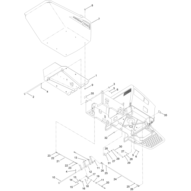 Brake and Hopper Assembly