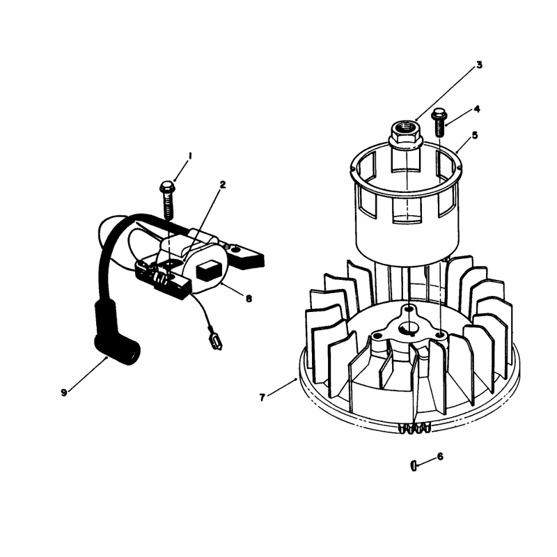 Magneto & Flywheel Assembly (engine Model No. Vmm1-2)