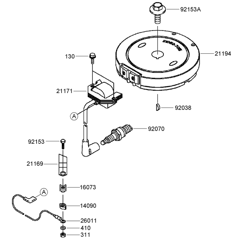 Electric Equipment Assembly Kawasaki FJ180V-AS36