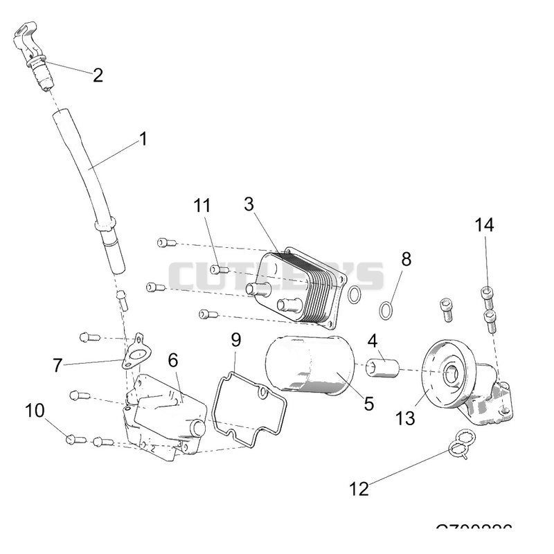 Engine, Dipstick and Oil Filter