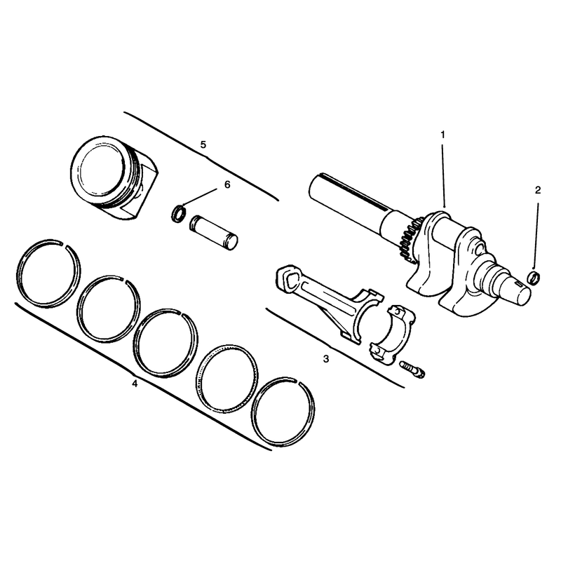 Crankshaft Piston and Rings