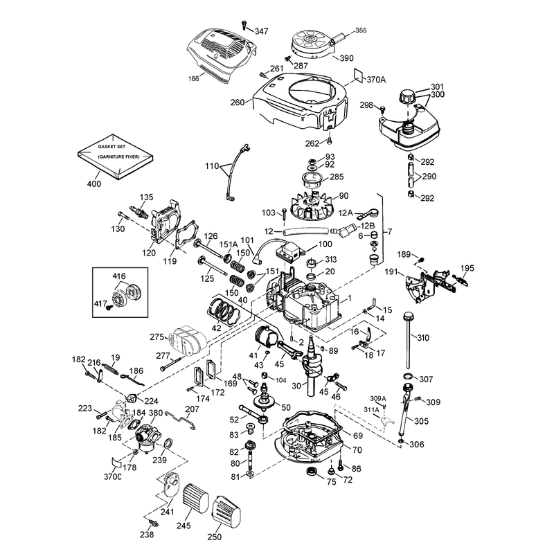 Engine Assembly Tecumseh Model No LEV120-362003A