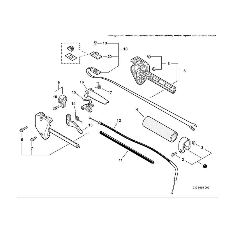 Control Handle,Throttle Cable, Ignition Switch