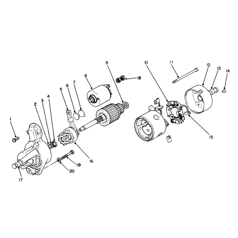 Starter-Engine, Onan Model No. P220g, Type No. 1/10808c