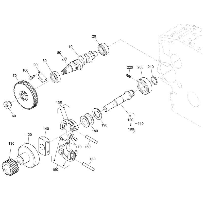 Fuel Camshaft and Governor Shaft Assembly