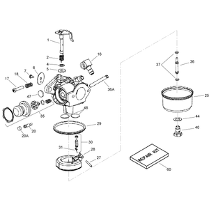 Carburetor Assembly No 640350 Tecumseh LV195EA-362089D