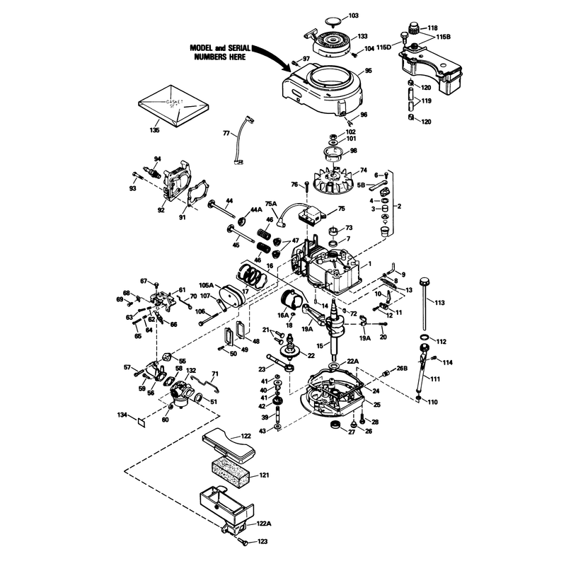 Engine Model No Tvs105-53113f