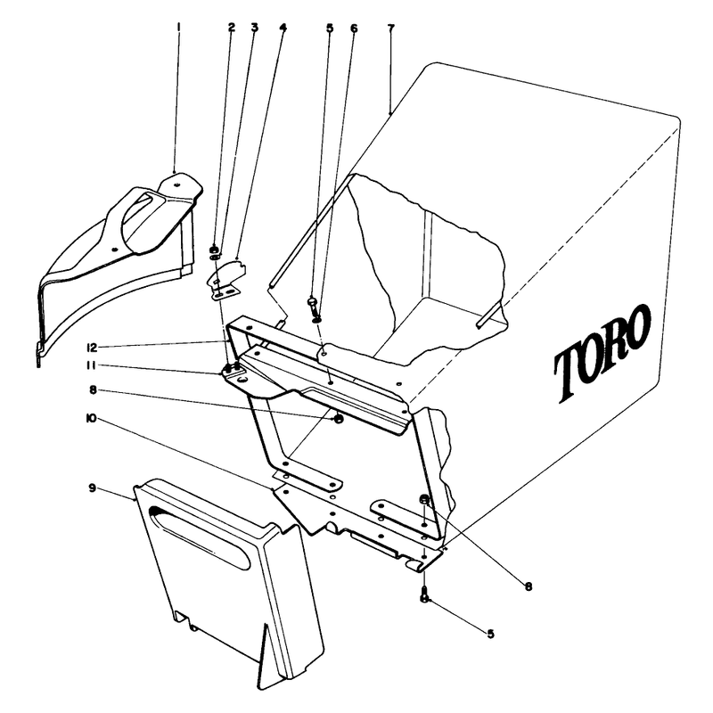 Grass Bag Assembly Model Nos 20440-20550 and 20660