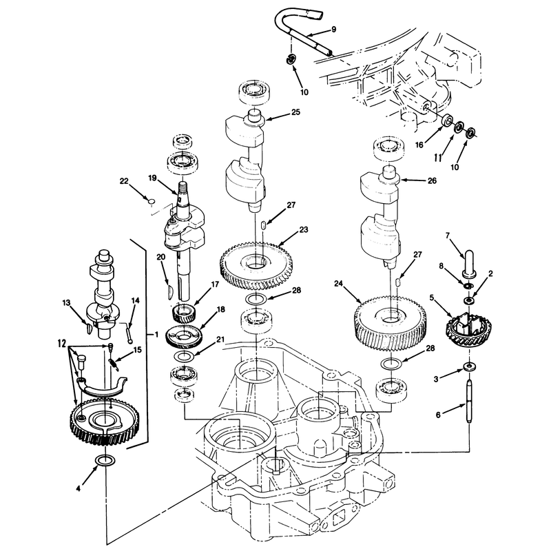 14hp Engine Crankshaft and Camshaft Assembly
