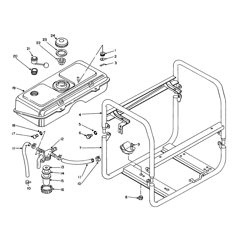 Fuel Tank and Frame Assembiy