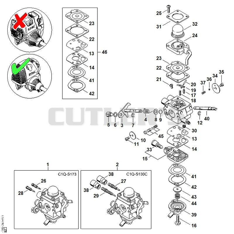 Carburetor C1Q-S173, C1Q-S130 ⇥ 5 08 571 577
