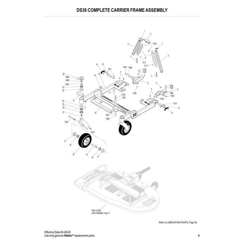 DS36 COMPLETE CARRIER FRAME ASSEMBLY