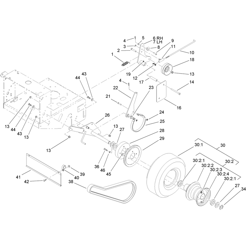 Drive Wheel and Brake Assembly