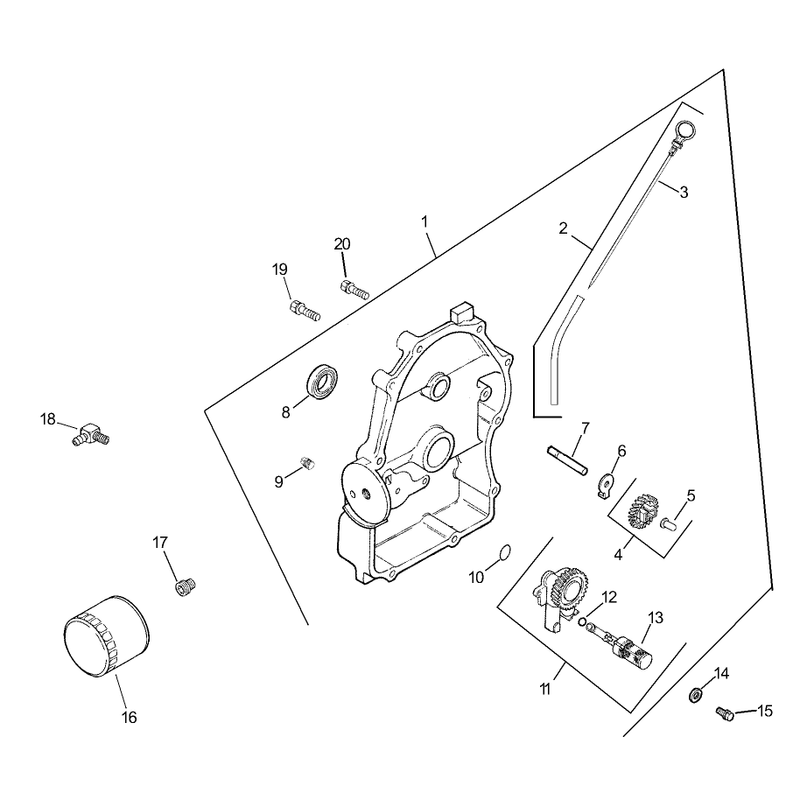 Oil PanLubrication Assembly Kohler Engine CH20QS-64678