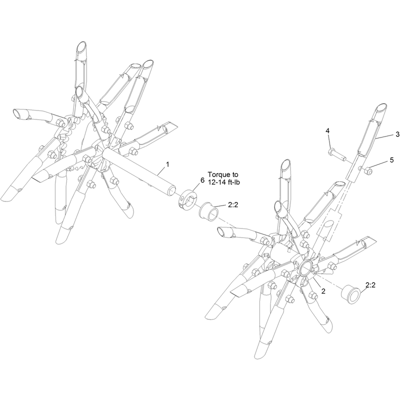 RH Tine Wheel Assembly No. 116-6738