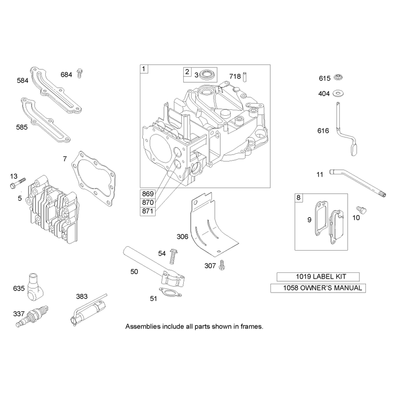 Cylinder Assembly Briggs and Stratton 122K02-0172-E1